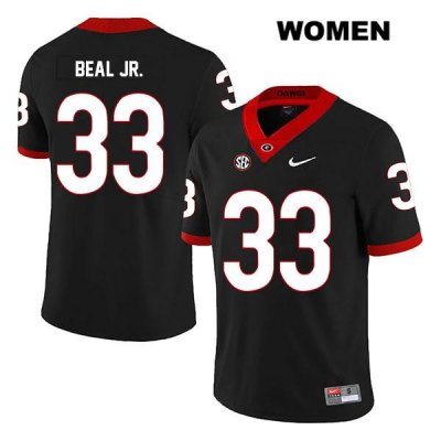 Women's Georgia Bulldogs NCAA #33 Robert Beal Jr. Nike Stitched Black Legend Authentic College Football Jersey PZN1554ZB